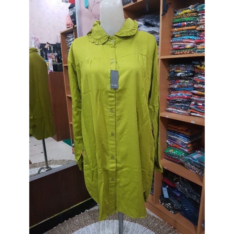 tunik polos kerah kupu
