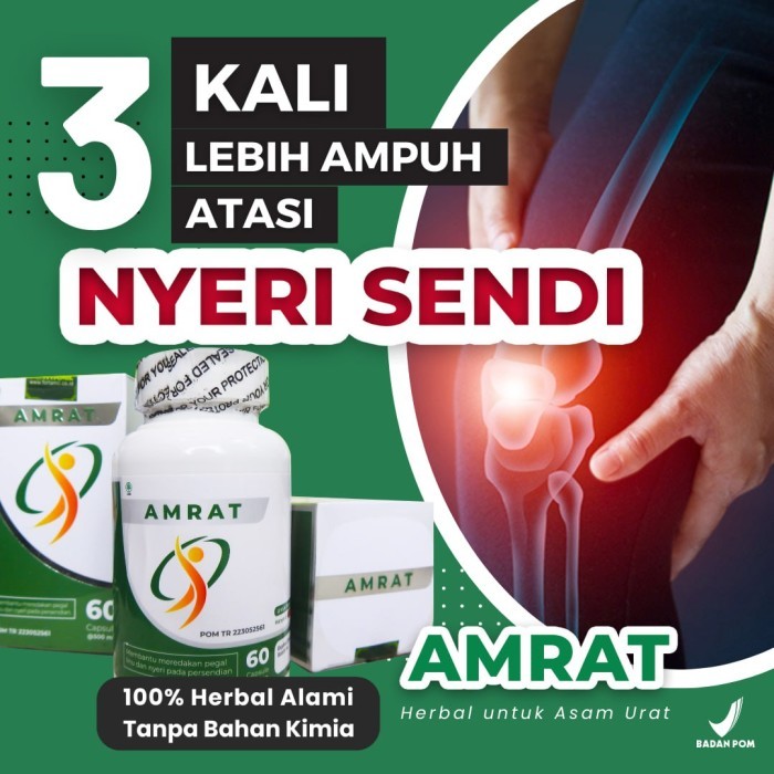 Promo Amrat Kapsul Obat Herbal Osteoarthritis Nyeri Radang Sendi Ngilu Paten