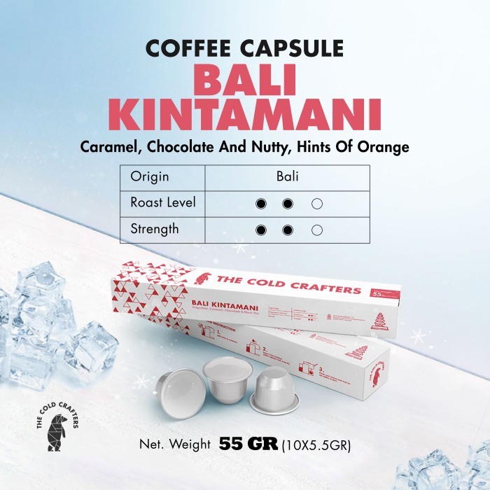 

Termurah Iced Coffee Capsule / Kapsul Kopi -Bali Kintamani Nespresso Compatible