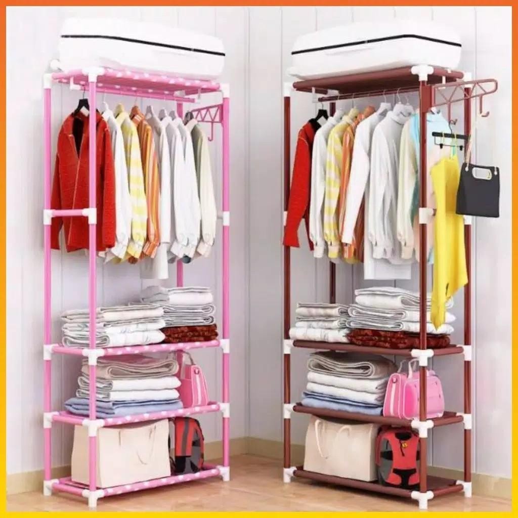Gantungan Baju Berdiri/Rak Baju/Lemari Plastik Gantung/Standing Hanger Serbaguna Rak Gantung Baju