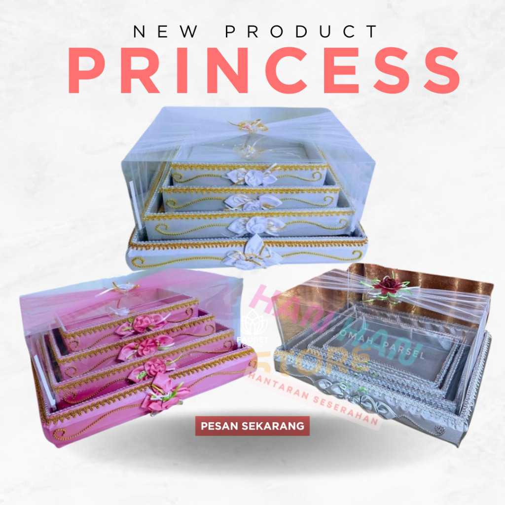 Kotak Tempat Hantaran Seserahan Set 5 Mika Hiasan Bunga Mewah Free Ongkirrr