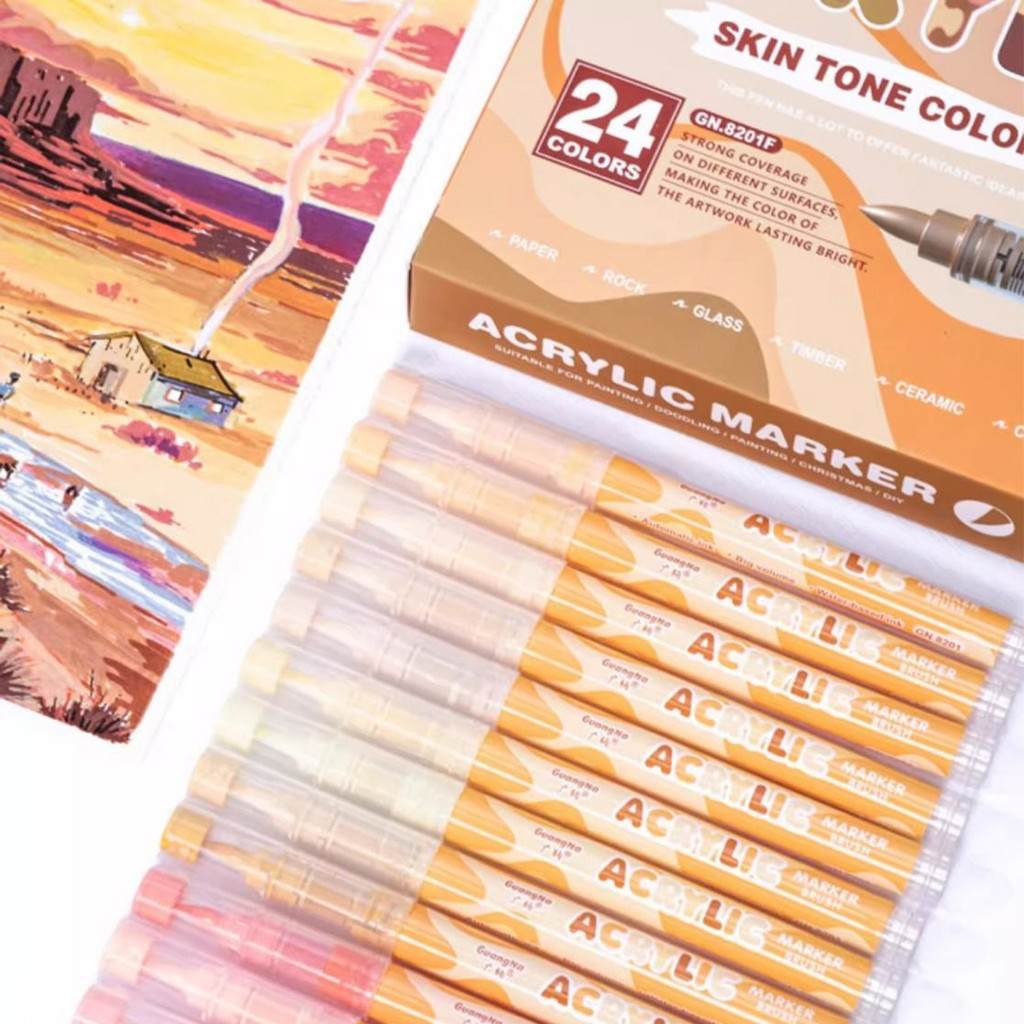 

Penanda Akrilik Guangna Ujung Lembut Cair Lurus Warna Kulit/Macaron Seni Siswa Pena Cat Air GN |7rNjEfRg|