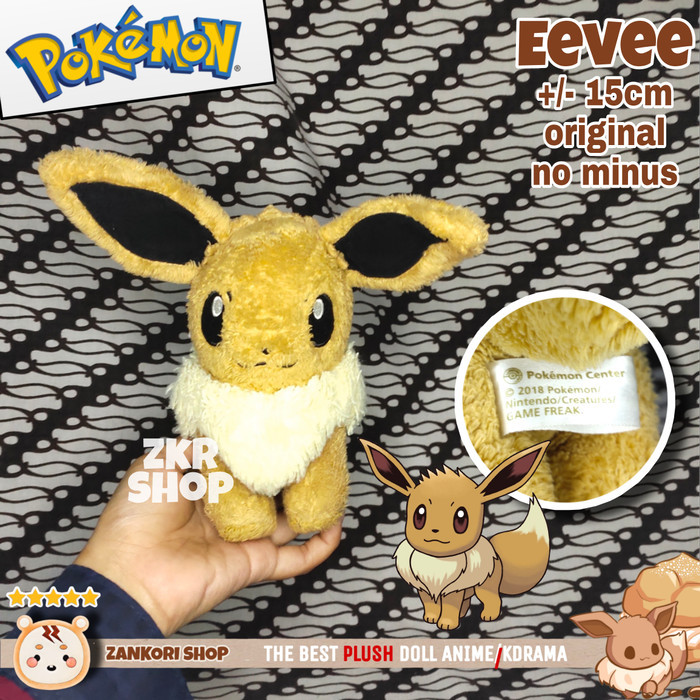 MURAH BONEKA EEVEE ORIGINAL POKEMON CENTER/NINTENDO (Taehyung, Jin BTS)