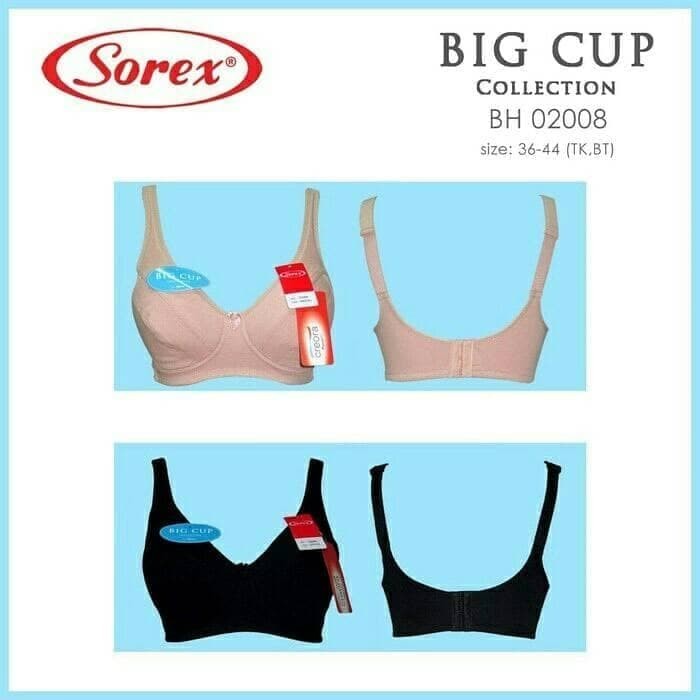 Bh Sorex 02008 Bra Big Cup Sorex Tanpa Kawat Dan Busa Tipis Jumbo