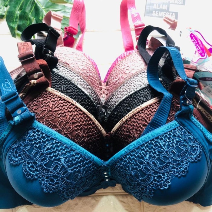 Piaoli Bh Bra Jumbo Busa Tanpa Kawat Renda Kait 3