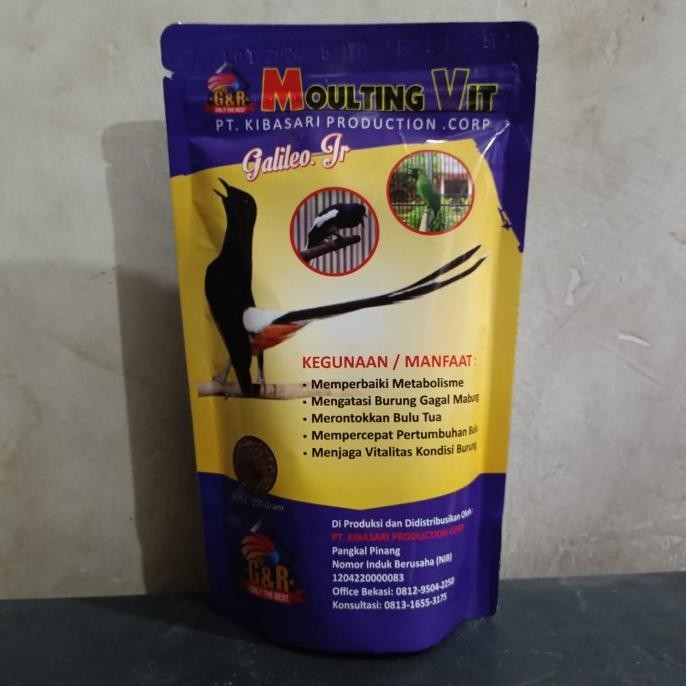TERMURAH VOER G&R MOULTING VIT VOER GNR MOULTING VIT VOER MABUNG BURUNG KICAU MURAI CENDET C IJO