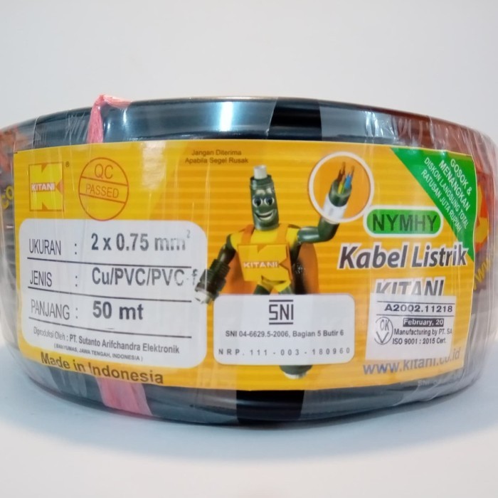 Kabel Nymhy Kitani 2X0,75Mm 50Meter Kabel Serabut