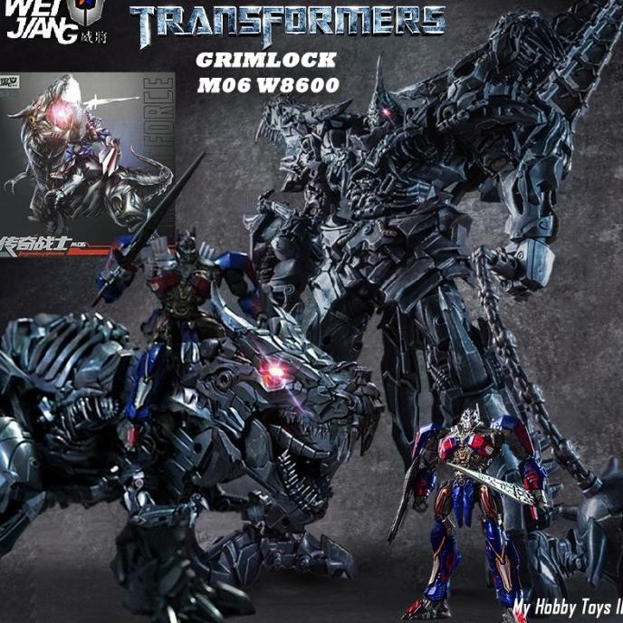 SUPER DEFORMED FIGURE Mainan Action Figure Transformers WEIJIANG M06 W8600 Grimlock Legend