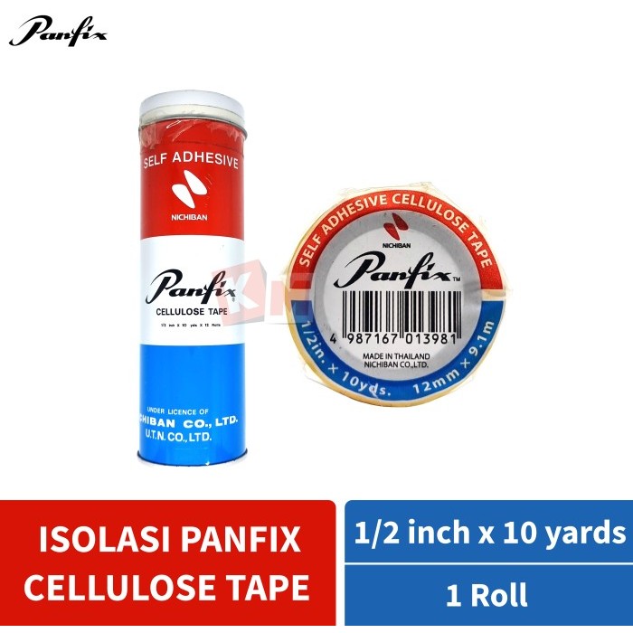 

Isolasi Selotip Bening Panfix 12 mm 1/2 Inch x 10 Yard Cellulose Tape