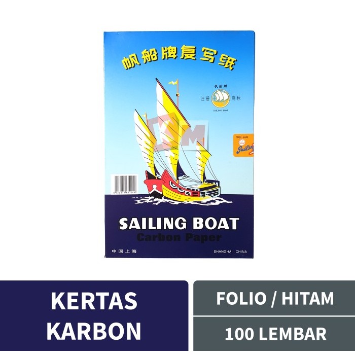 

HARGA DISC - Carbon Paper Kertas Karbon Sailing Boat Single Side Folio Hitam 1 Sisi