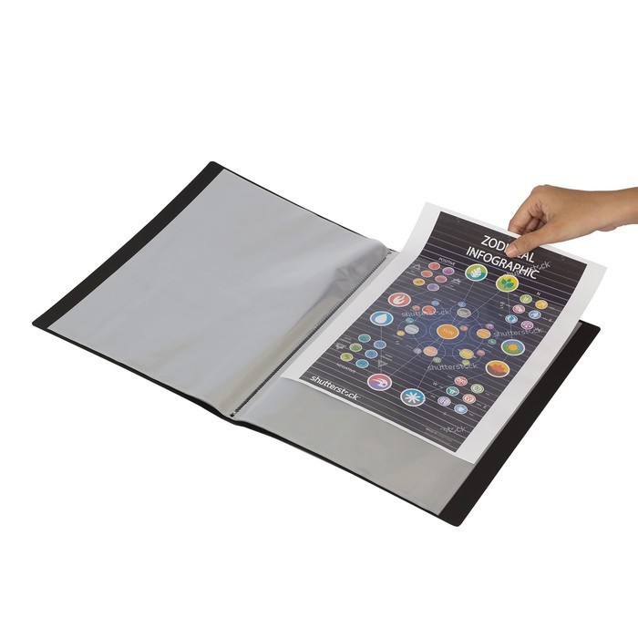 

TERMURAH - Display Book Clear Holder Bantex A4 Isi 20 Pockets Black 3143-10