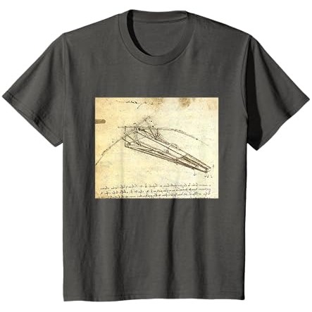 Kaos Sketsa Mesin Terbang Leonardo Da Vinci |Hjj83dDo|