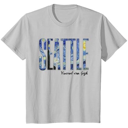 Kaus Lukisan Vincent Van Gogh Seni Malam Berbintang Seattle Van Gogh |15AUNvuw|
