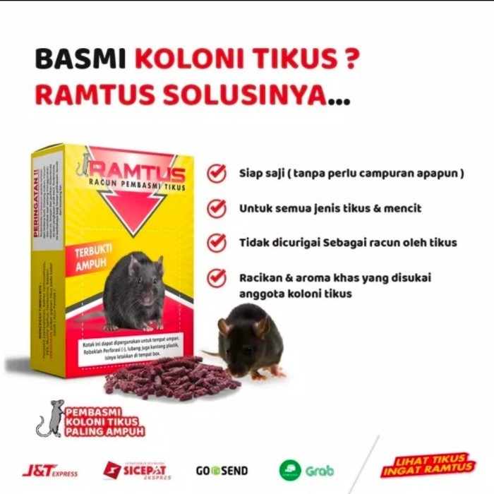 TERBARU - RAMTUS RACUN BASMI TIKUS PALING AMPUH / RAMTUS RACUN TIKUS MATI KERING