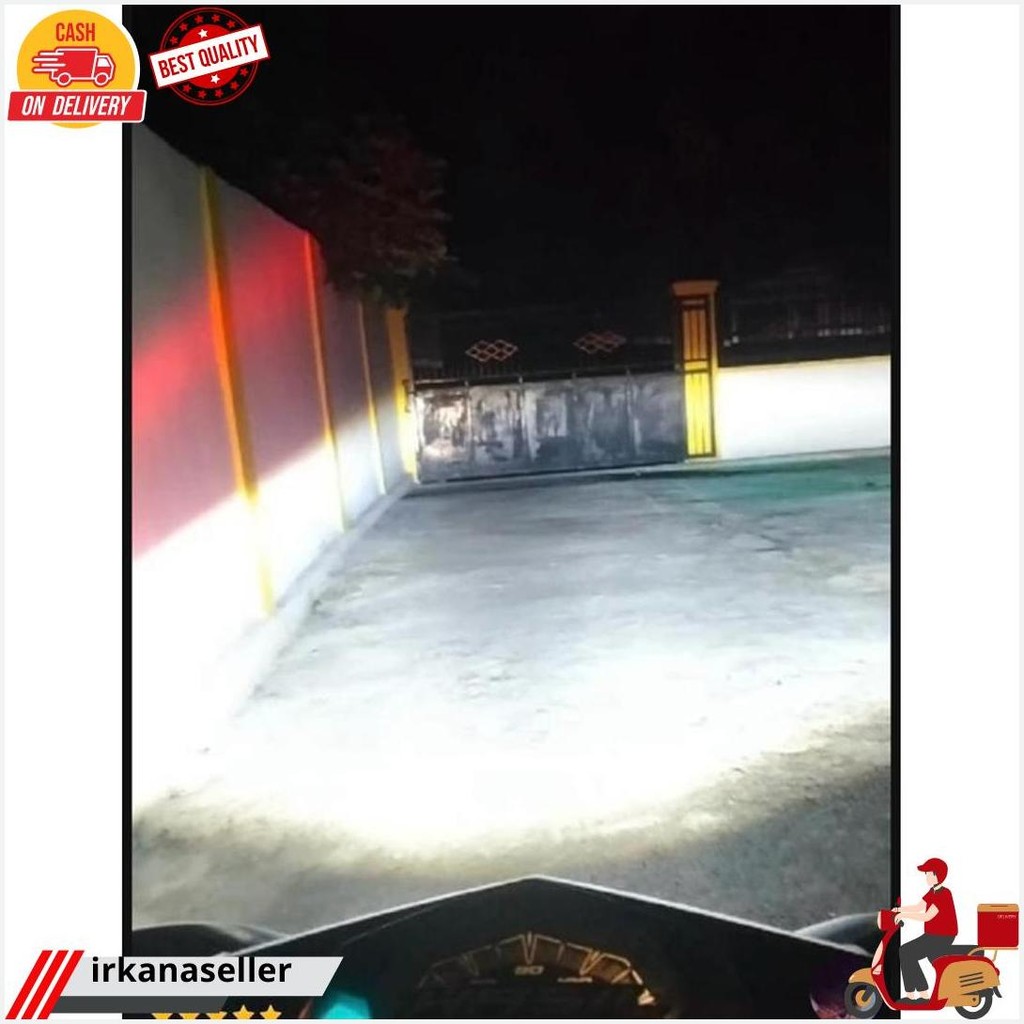 Lampu Depan H6 Laser Motor Bebek Matic Dua Warna Led H6 Super Terang Universal H4 Senja/H6 Laser Gun