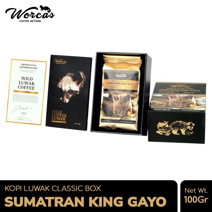 

Worcas Kopi Luwak Liar Sumatran King Gayo 100Gr Bubuk - Classic Box