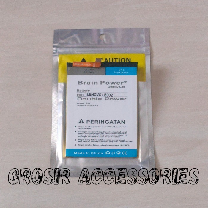 Baterai Batre Lenovo S5 K520 K520T LB002 Double Power Battery Hp