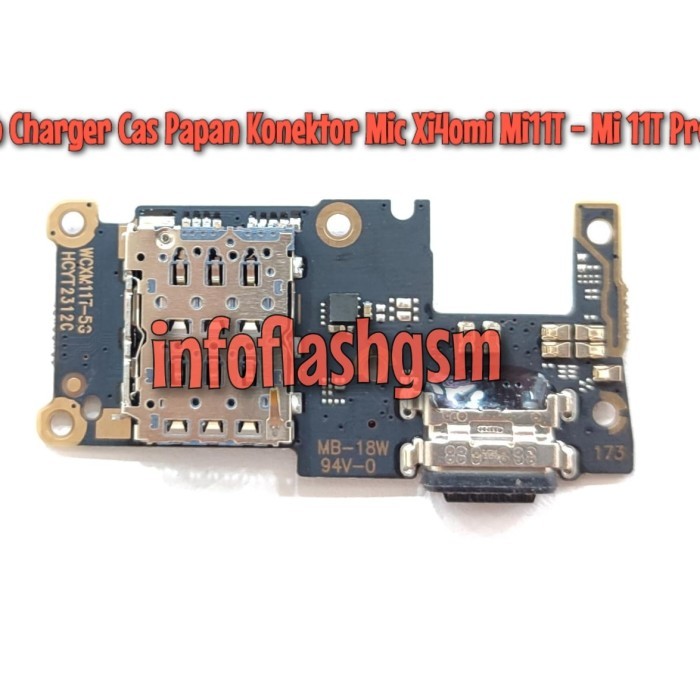 Pcb Charger Cas Papan Connector Konektor Mic Xiaomi Mi 11T - Mi 11T Pro