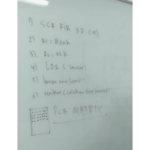 Paket LDR SCR Lampu Resistor PCB Lubang
