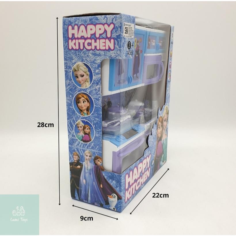 ORIGINAL Mainan Anak Perempuan Masak Masakkan Alat Dapur Happy Kitchen Set Frozen Elsa Anna BP6649 f
