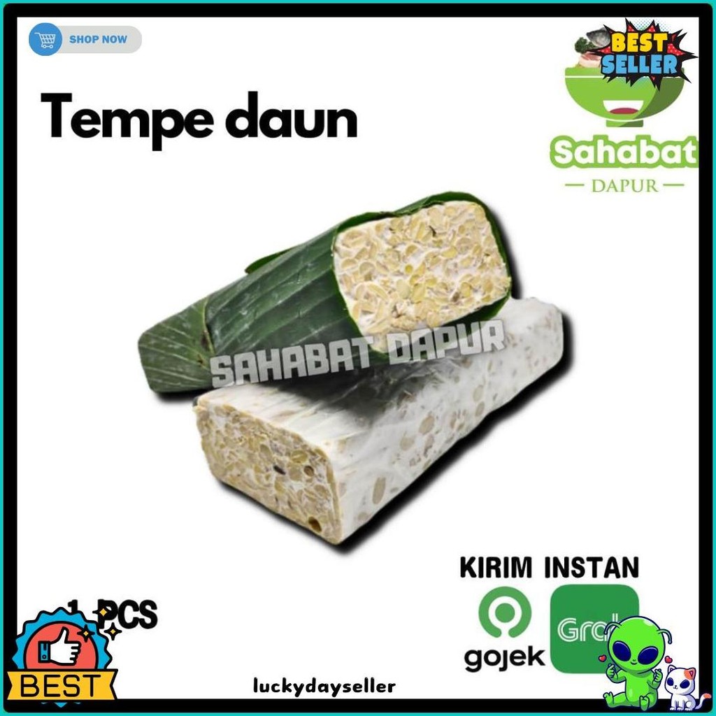 

Tempe Daun Pisang / Tempe Segar 1Pcs - Sahabatdapur (Murmer)