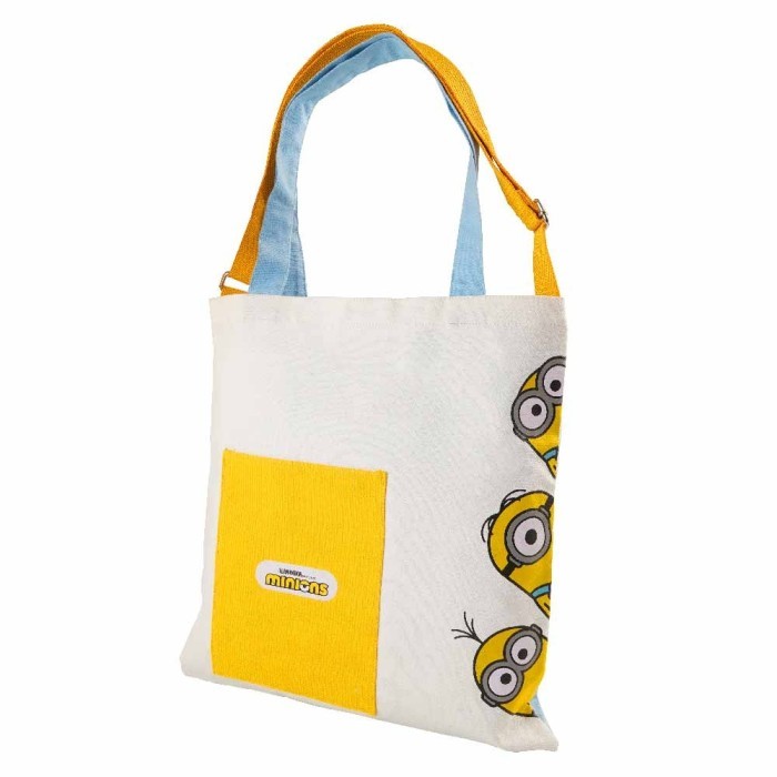 CHATIME X MINIONS WHITE TOTE BAG LOOK AT YOU