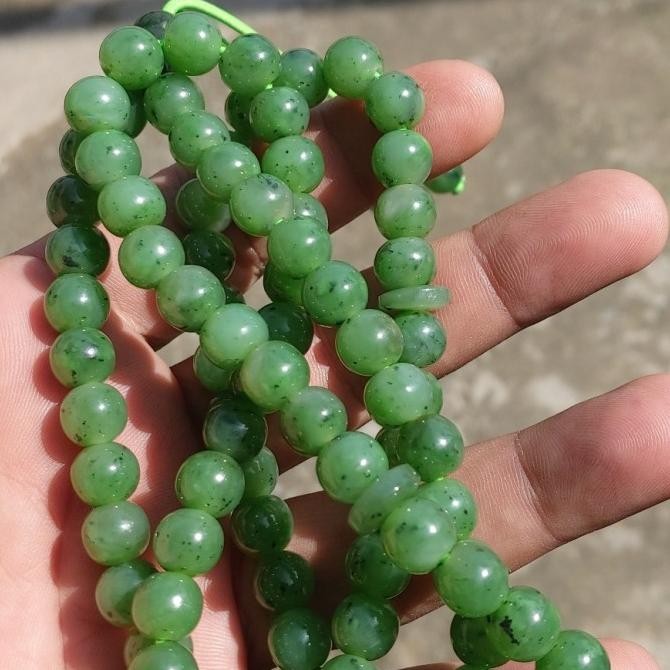tasbih batu giok hijau nephrite terbaik HQ aceh
