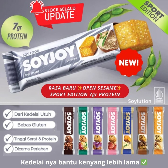 

TERBAIK SOYJOY Snack protein Bar Kedelai tenaga recovery lari sepeda olahraga