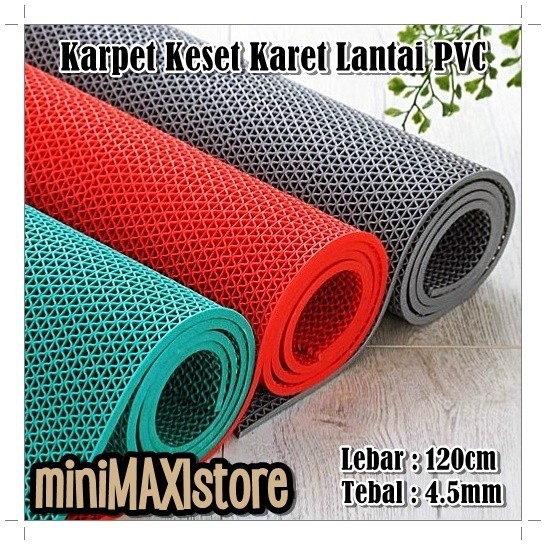 Salee Karpet Lantai Karet PVC Anti Slip / Karpet Lantai Meteran Teras Rumah