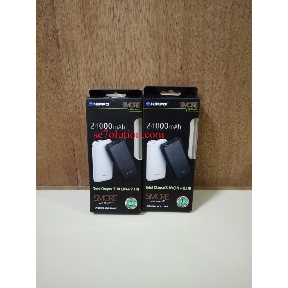 BEBAS ONGKIR - Hippo Powerbank Smore 24000 mAh