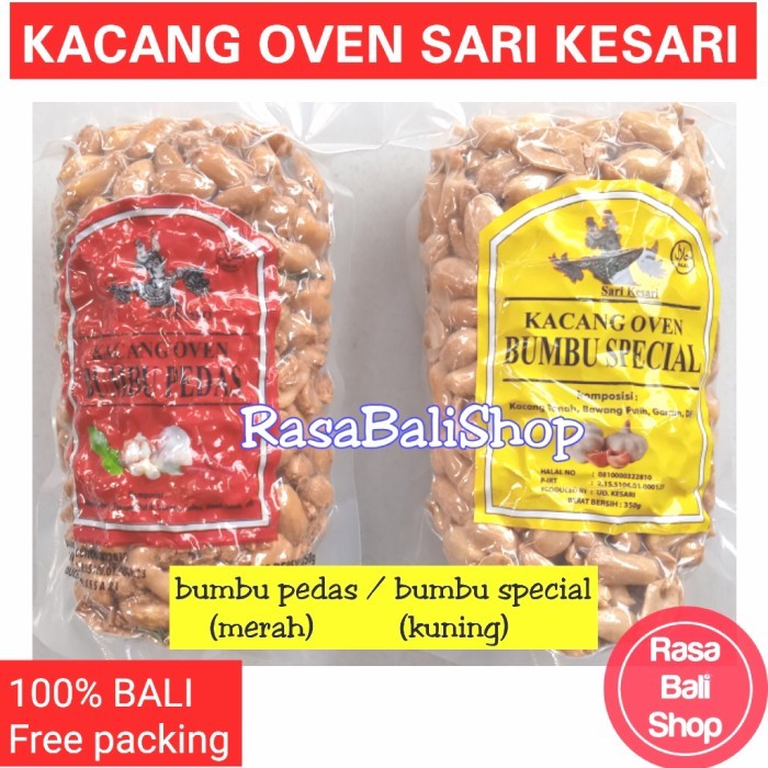 

BERGARANSI KACANG SARI KESARI BALI, KACANG OVEN BALI, KACANG BUMBU PEDAS /SPECIAL