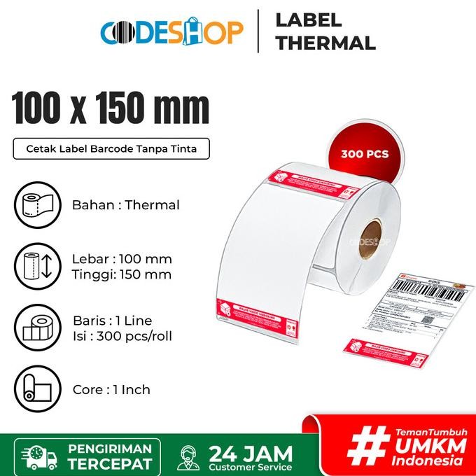 

Sale Label Stiker Unboxing Thermal 100 X 150 Isi 300 Pcs
