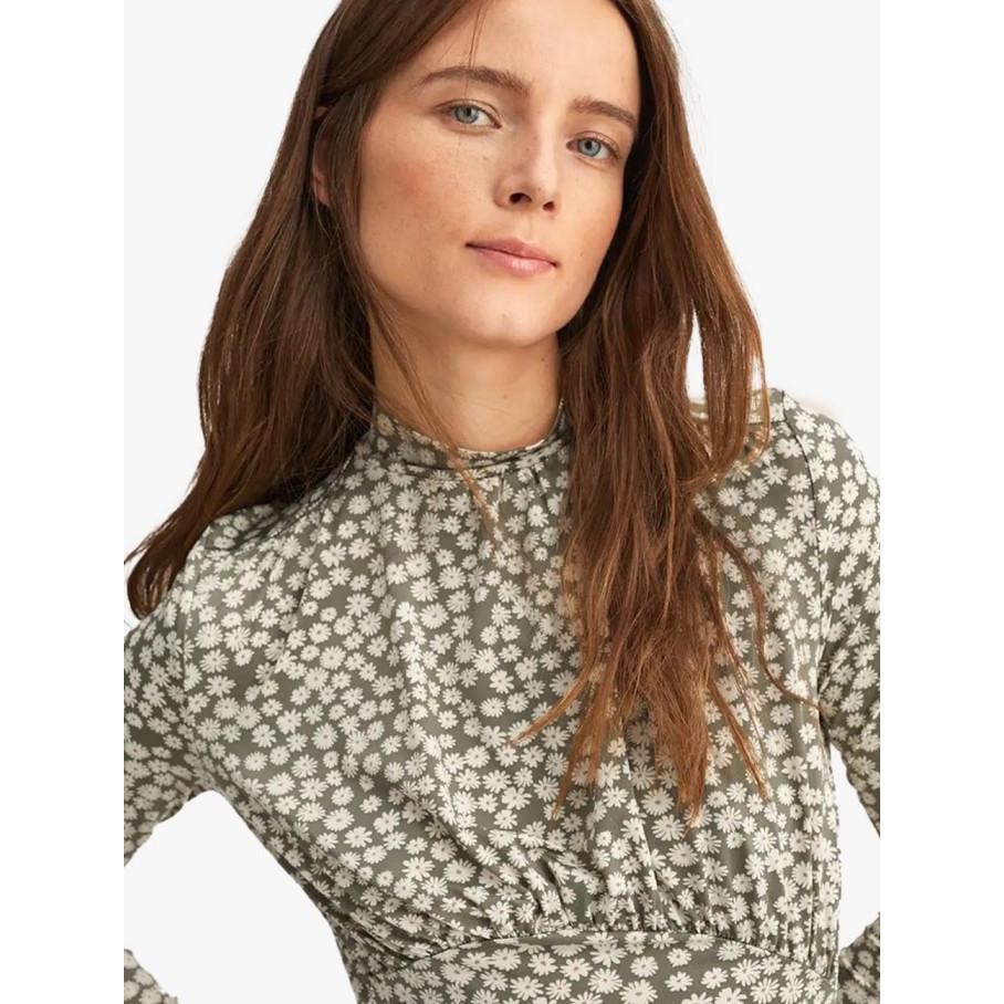 MANGO - MIDI DRESS LOSITO-KHAKI-XS MIDI DRESS LEBARAN RAMADHAN WANITA PEREMPUAN CEWEK LUCU UNIK GEMO