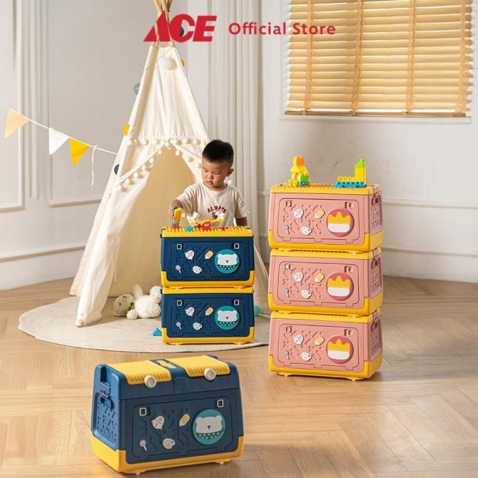 

TERMURAH - Stora Kotak Penyimpanan Lipat Building Block Wadah Kotak Simpan Serbaguna Foldable Storage Box Dengan Handle Boks Organizer