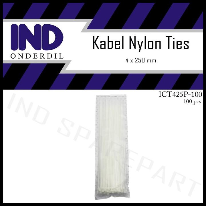 

BEST DEAL KABEL-CABLE-PENGIKAT NYLON TIE-TIES-TIS 4X250-4 X 250 MM PUTIH 100 PCS !