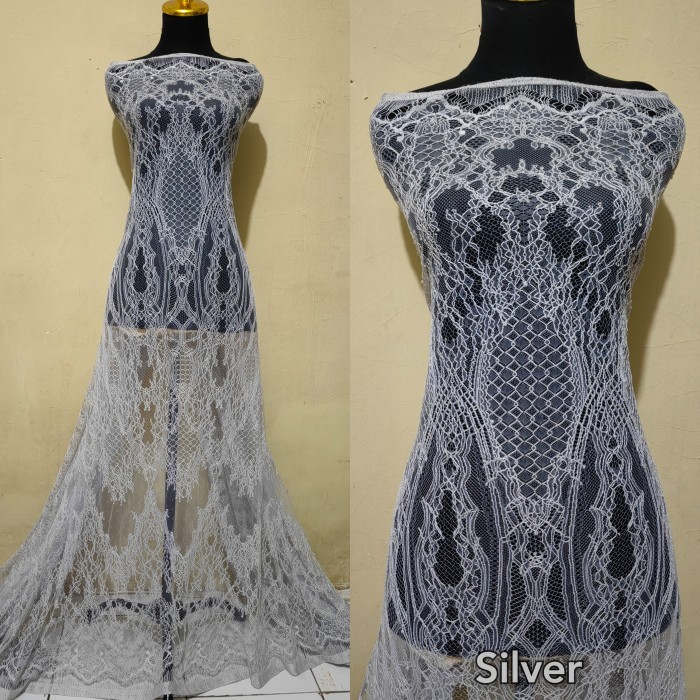 Kain Brokat Chantily Lace Bahan Kebaya Chantilly