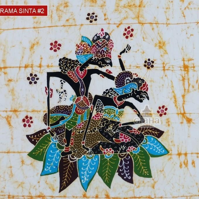 Kain Batik Tulis Asli Bahan Batik Bakaran Pria Wanita Motif Wayang