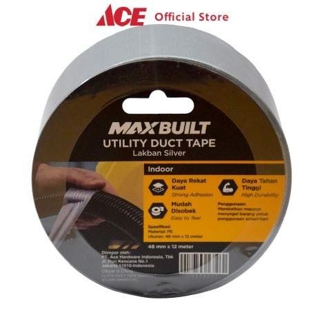 

TERMURAH - Maxbuilt 12 mtr Lakban Kain 48 Mm - Silver Cloth Tape Isolasi Lakban Perekat Alat Penempel Multifunction Tape Selotip