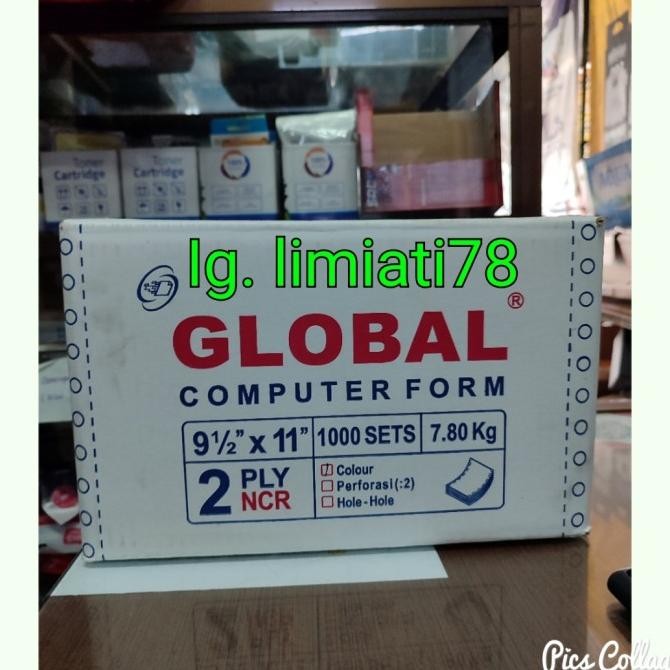 

Kertas komputerContinuous Form Global 9 1/2 x 11 (2 ply)