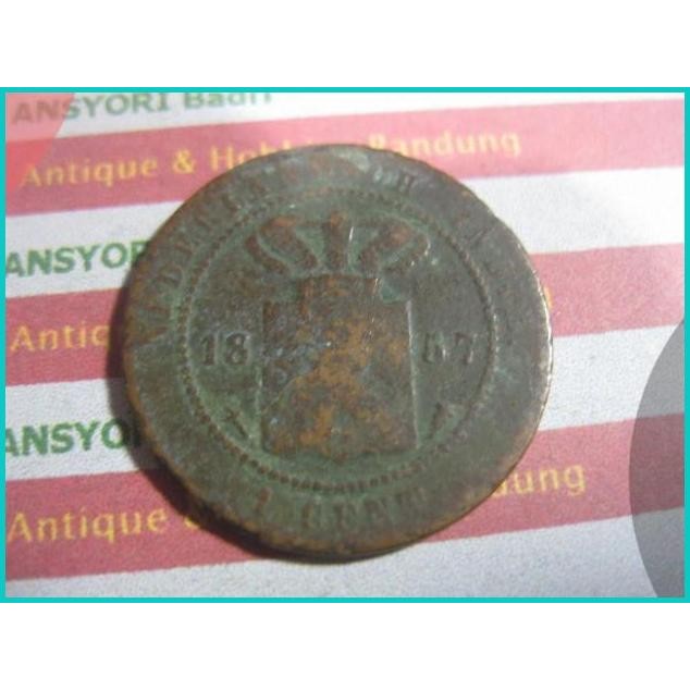 Koin Benggol 1 Cent Nederlandsch Indie Th 1857 (Iklan D93) 11OKTZ4 too