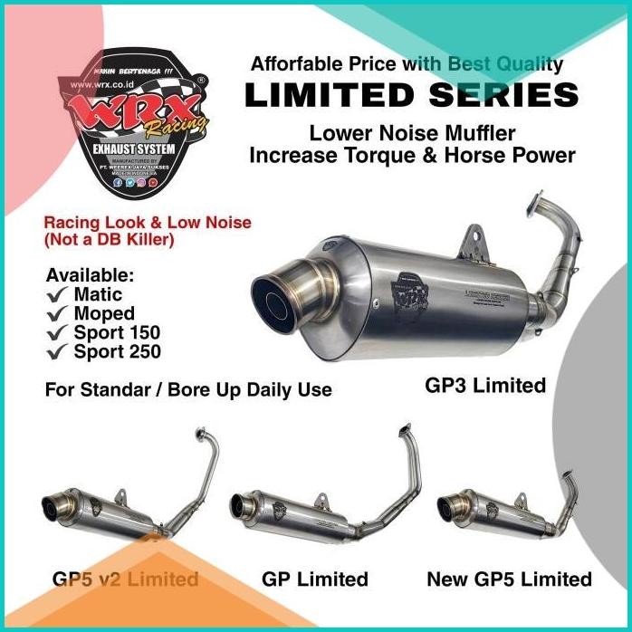 Knalpot WRX GP5 v2 Limited K150 New Aerox 155 New Nmax 11OKTZ4 perkaka