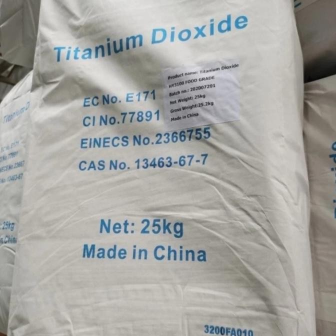 

Titanium dioxide 25kg ,Pewarna / Pemutih makanan (food grade) Premium KGS