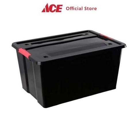 

TERMURAH - Ace Maxbuilt 65X46X32 cm Kotak Penyimpanan Dengan Roda - Hitam Container Box Kotak Serbaguna Wadah Simpan Storage Box Dengan Roda Boks Organizer