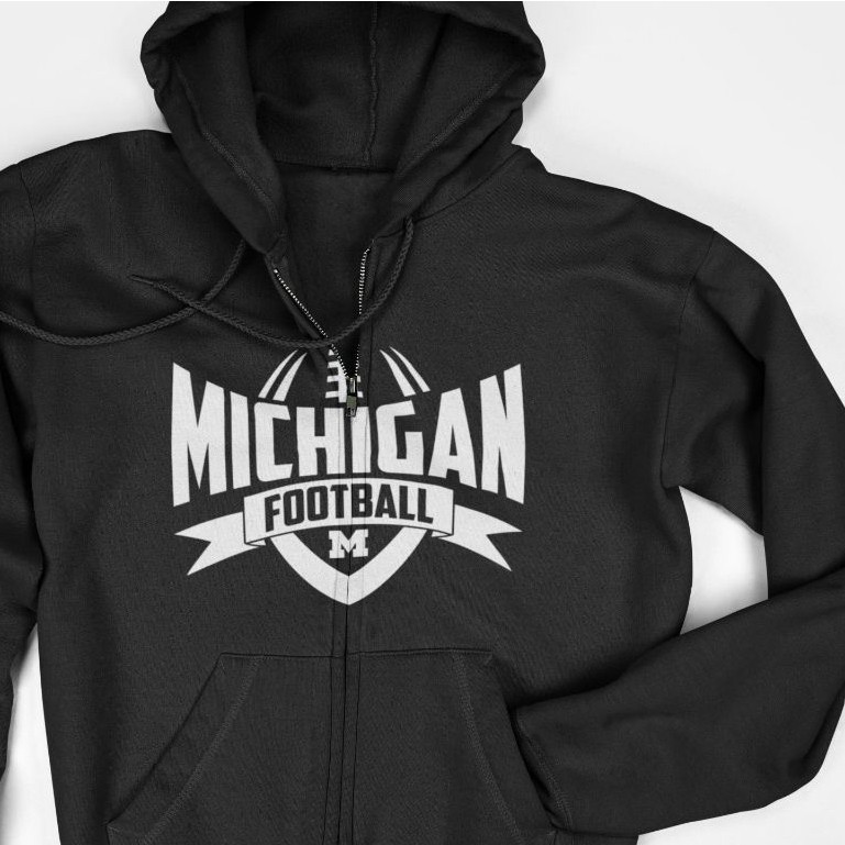 Jaket Hoodie Zipper - Michigan Football