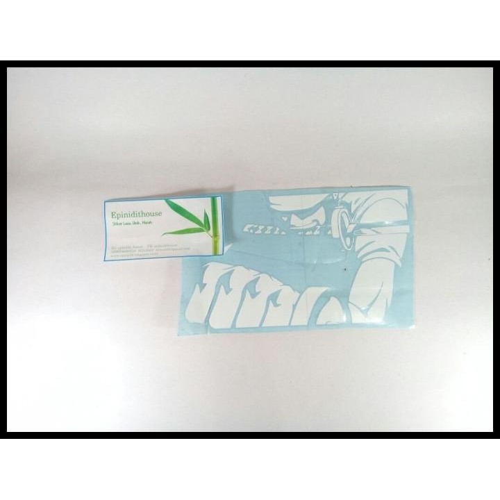TERMURAH STIKER MOBIL MOTOR SILUET ZORO ONE PIECE BODY KACA BELAKANG STICKER 