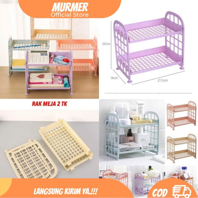 [RACH N FILS] RAK PLASTIK SUSUN KECIL - RAK PLASTIK 2 TINGKAT - RAK SUSUN DAPUR 2 TINGKAT KECIL