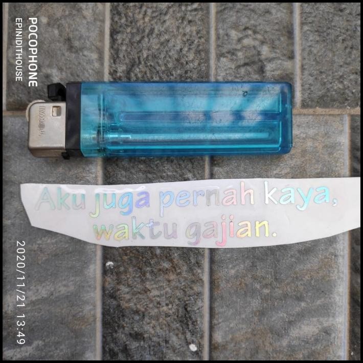 

HOT DEAL STIKER HOLOGRAM AKU PERNAH KAYA MOTOR MOBIL LAPTOP SEPEDA KATA HUMOR !!