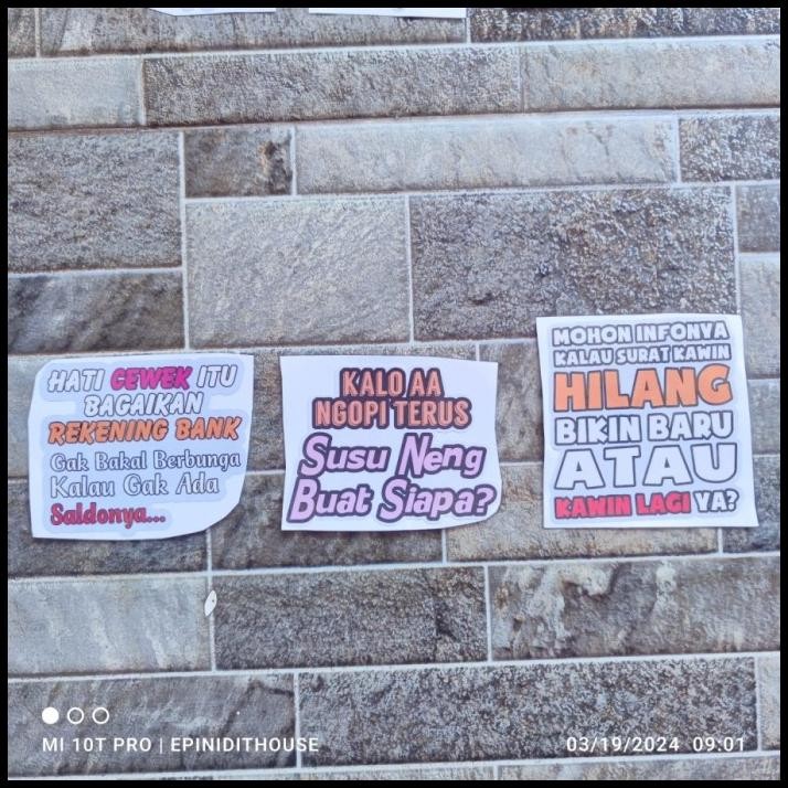 

GRATIS ONGKIR PAKET ISI 3 PC STIKER KATA LUCU MOTOR HUMOR JAWA GUYON LAWAK SINDIRAN - PAKET 3_1 !!!!!!
