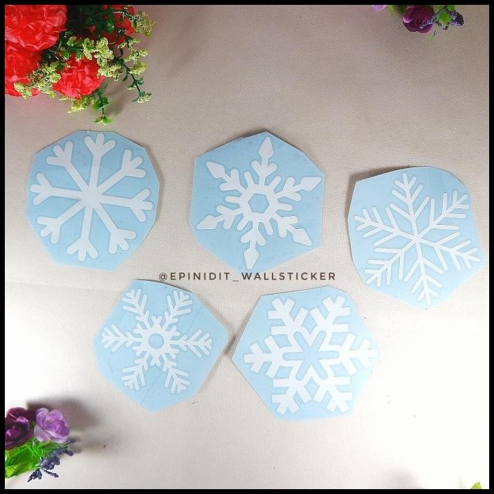 

TERMURAH CUTTING STICKER STIKER DEKORASI SNOWFLAKE SALJU CHRISTMAS NATAL SNOW !!!!!!