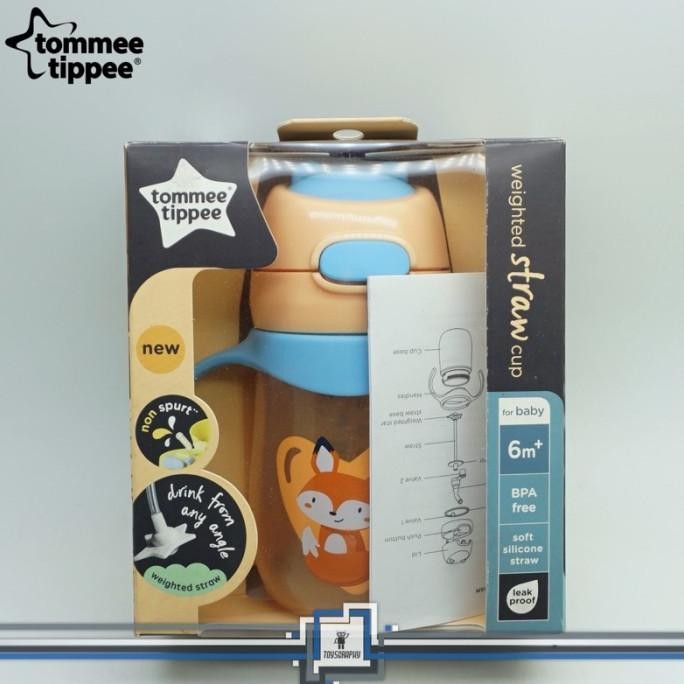 Tommee Tippee Weighted Straw Cup 240ml Botol Minum Bayi Sippy Training